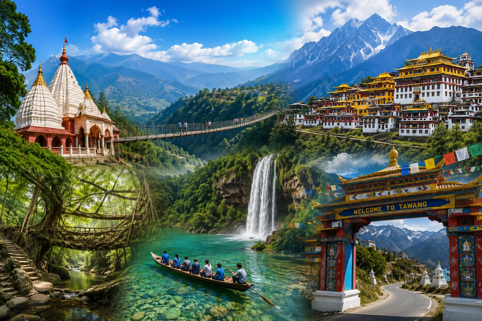Assam, Meghalaya & Arunachal Pradesh 13 Days / 12 Nights Tour Package
